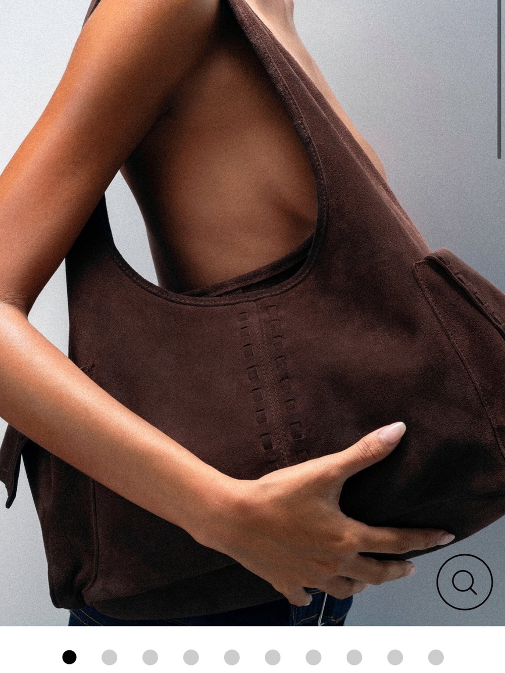 BNWT With Jean Vera Bag Chocolate — Dark Brown Suede Shoulder Bag